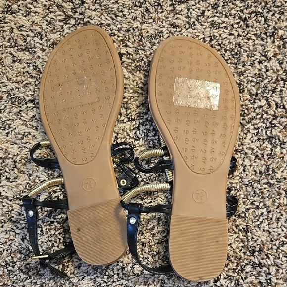 Stylish Black and Silver Women's Sandals - Picture 2 of 2